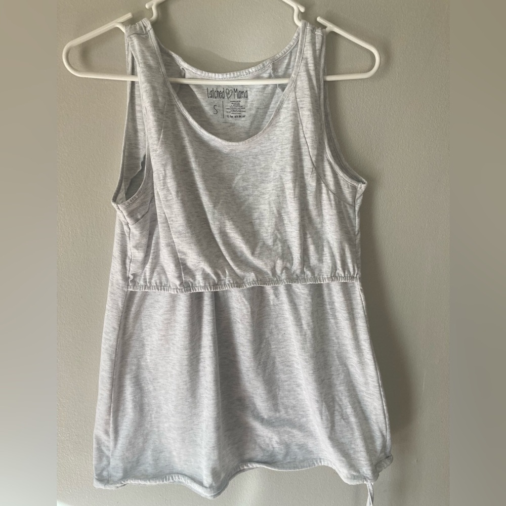 Grey Latched Mama Nursing Tank Top